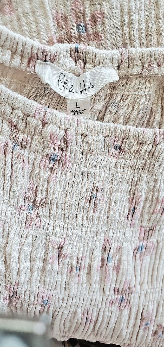 Oli & Hali Size Large Pale Pink Gauze Midi Dress POCKETS Womens Boho Festival - Picture 9 of 11